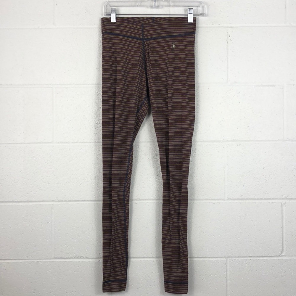 Smartwool Merino Wool Baselayer Pants Striped Multicolor Women’s Size Small